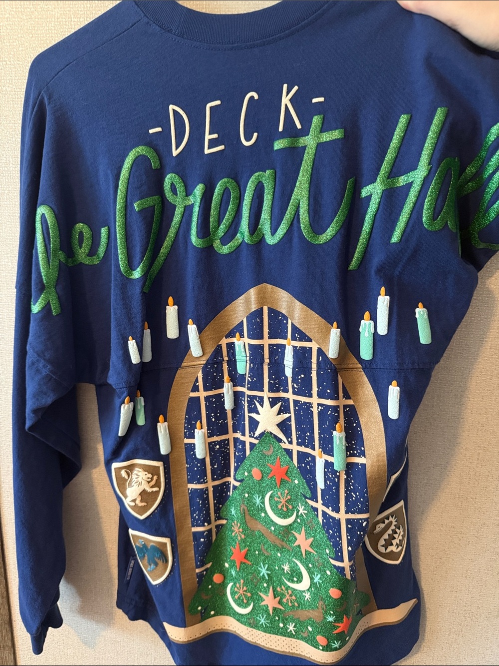 Hogwarts Harry Potter Long-Sleeve Women Tee - Navy